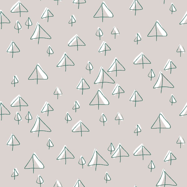 Simple Minimal Winter Pine Forest