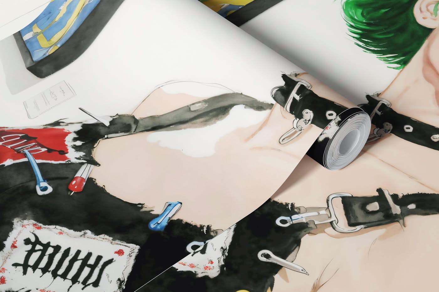 Punk Style Fashionista wallpaper roll