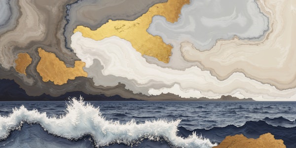 Ocean Meets Marble Waves