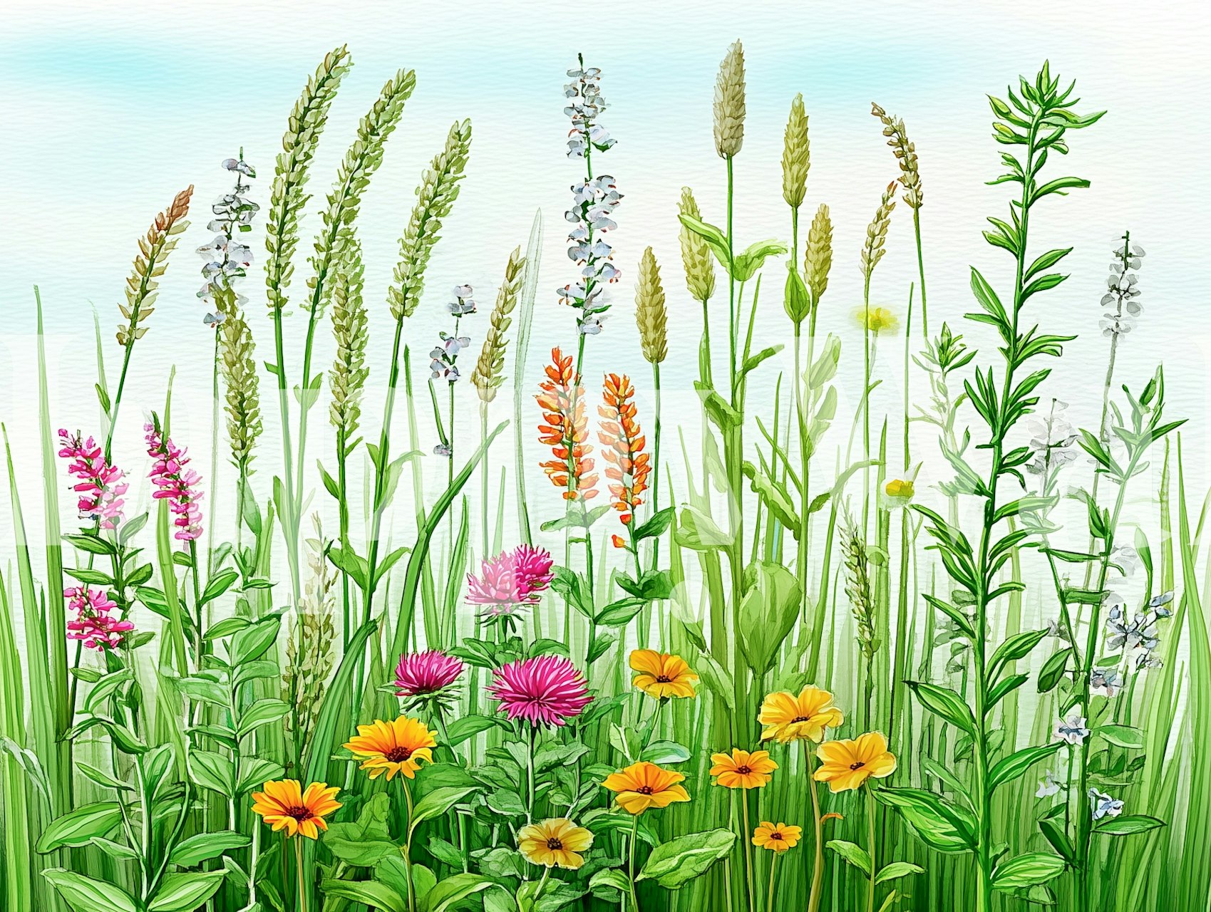 Tapisserie florale Spring Meadow Dreams dans une pièce