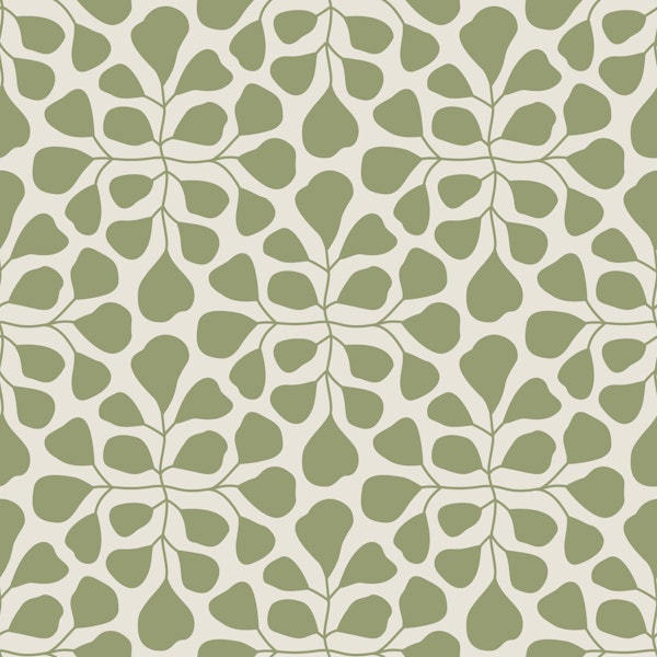 Large Scale Modern Leaves - Sage Green