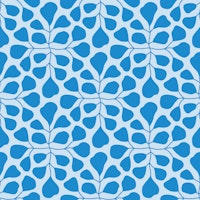 Large Scale Modern Leaves - Blue tapete