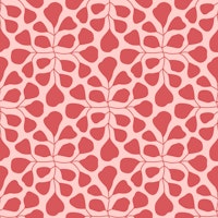 Large Scale Modern Leaves - Coral Red tapete