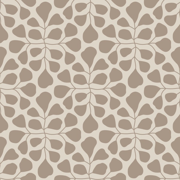 Large Scale Modern Leaves - Brown