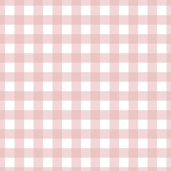 Gingham - warm rose pink on white - medium