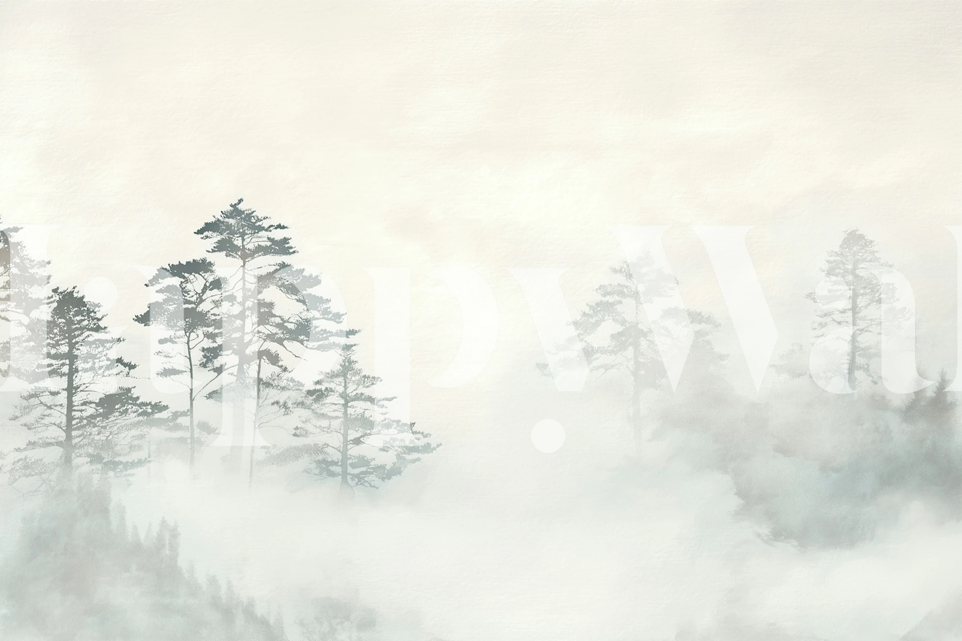 Misty Morning Forest tapet i et rum