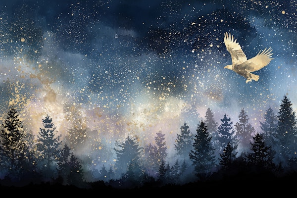 Mystical Night Sky View