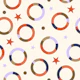 Warm Bold Rings Repeat Pattern