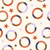 Warm Bold Rings Repeat Pattern tapete