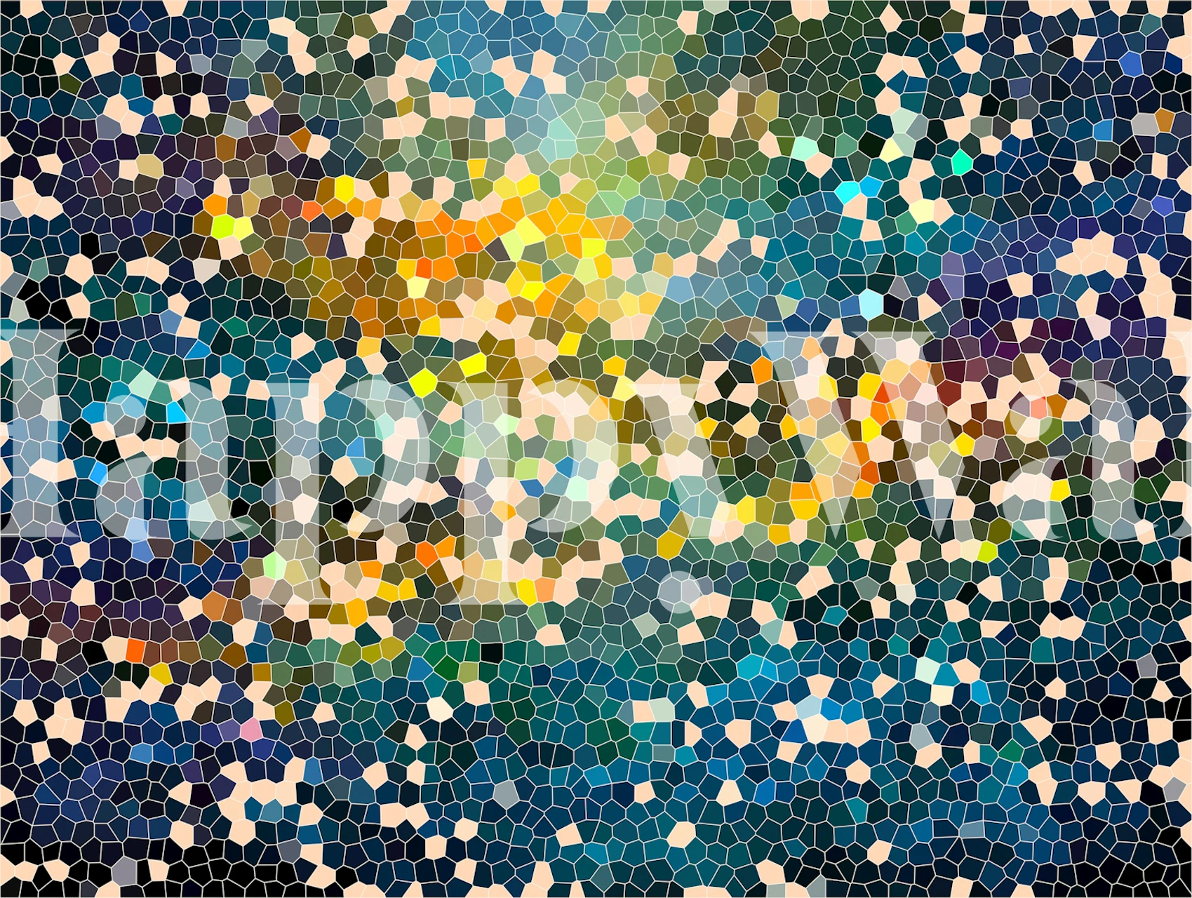 Vibrant Mosaic Fusion tapet i ett rum