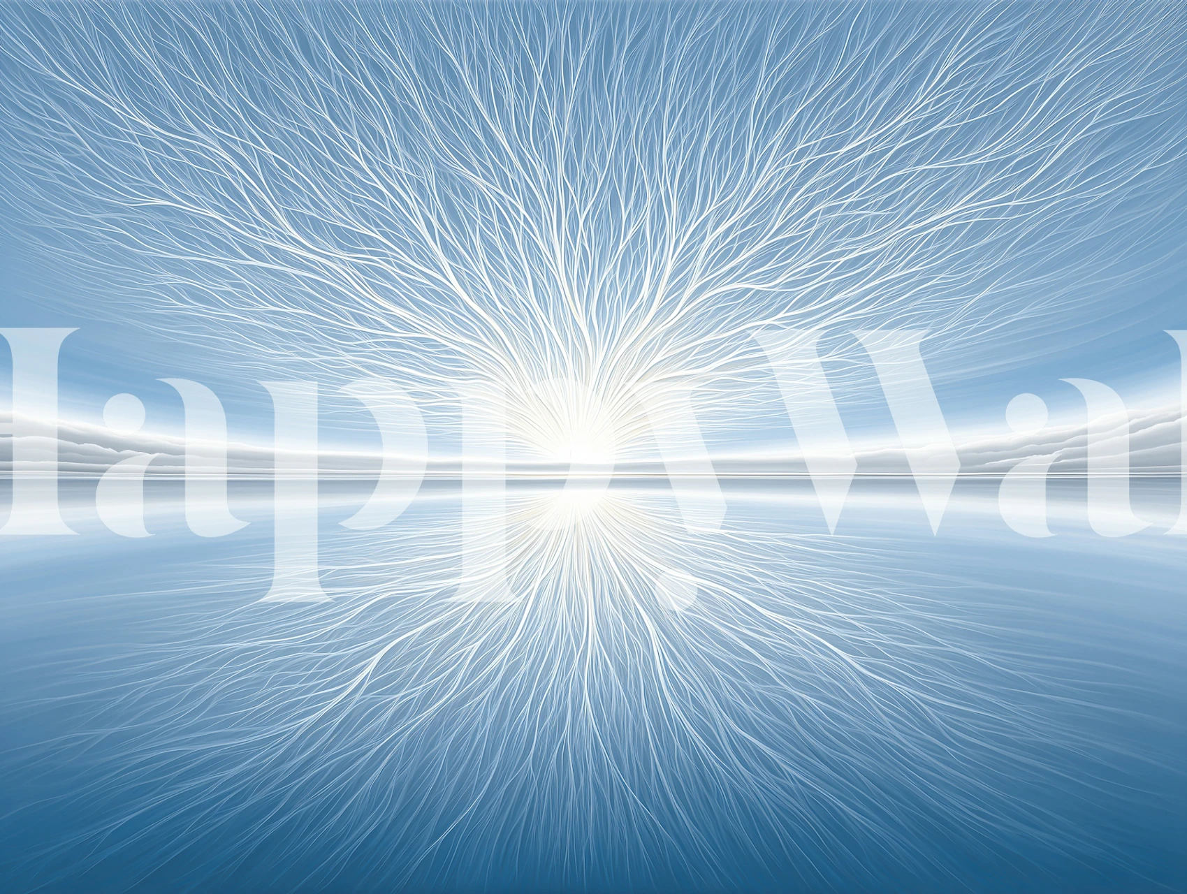 Celestial Lightscape tapet som visas i ett rum