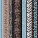 Autumn Stripes Modern Copper Blue