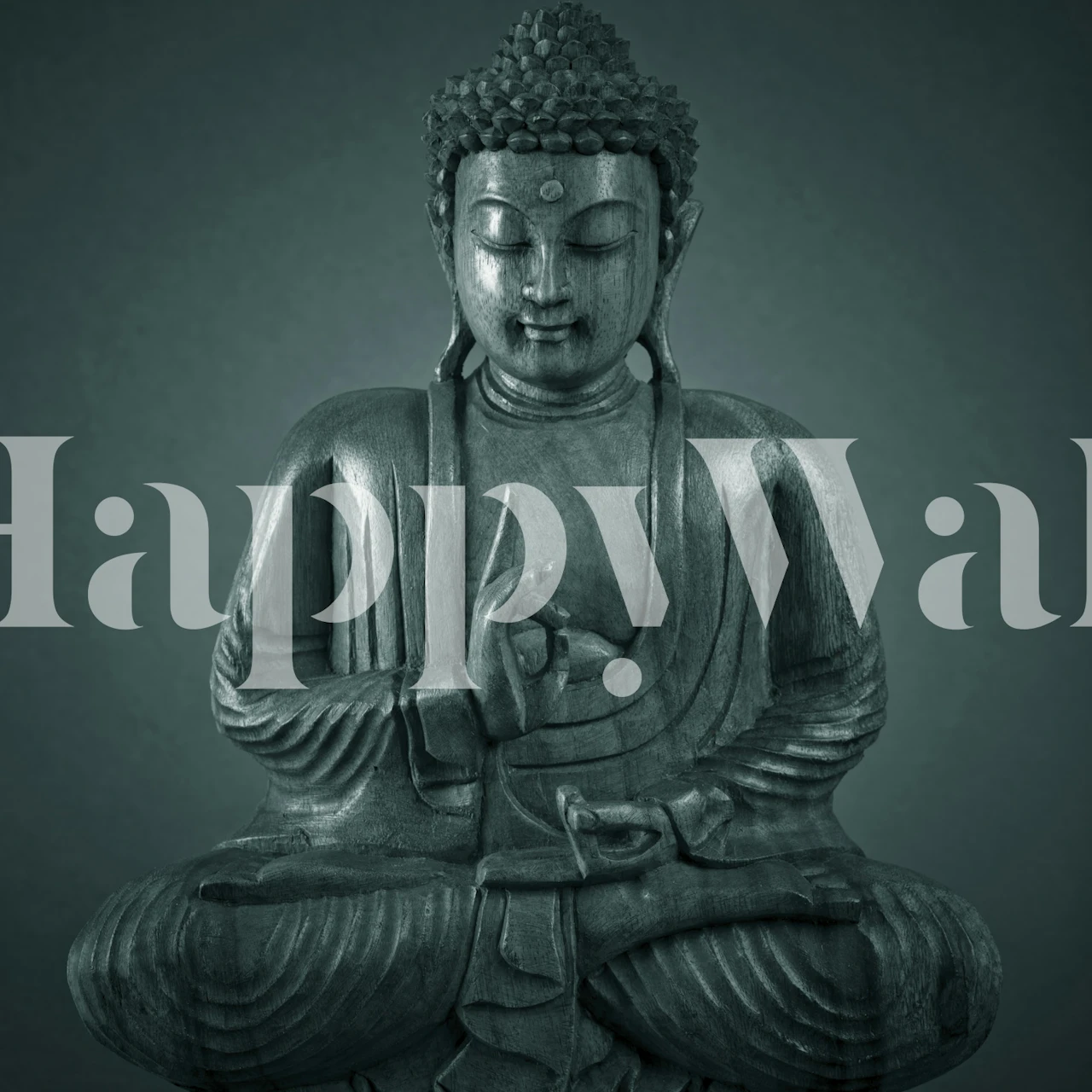 Papel de parede Zen Buddha Harmony em um quarto