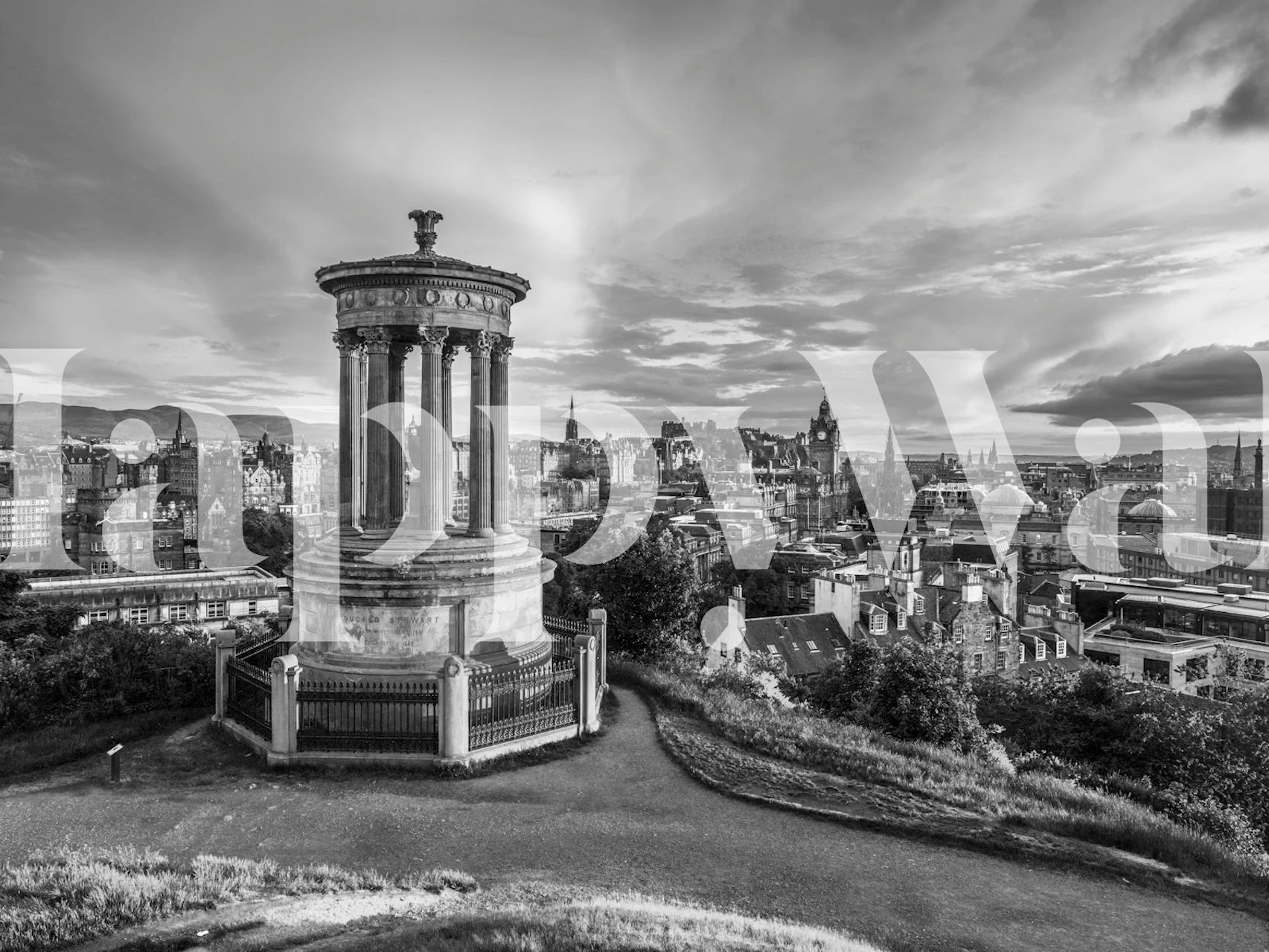 Classical City Charm wallpaper in a room