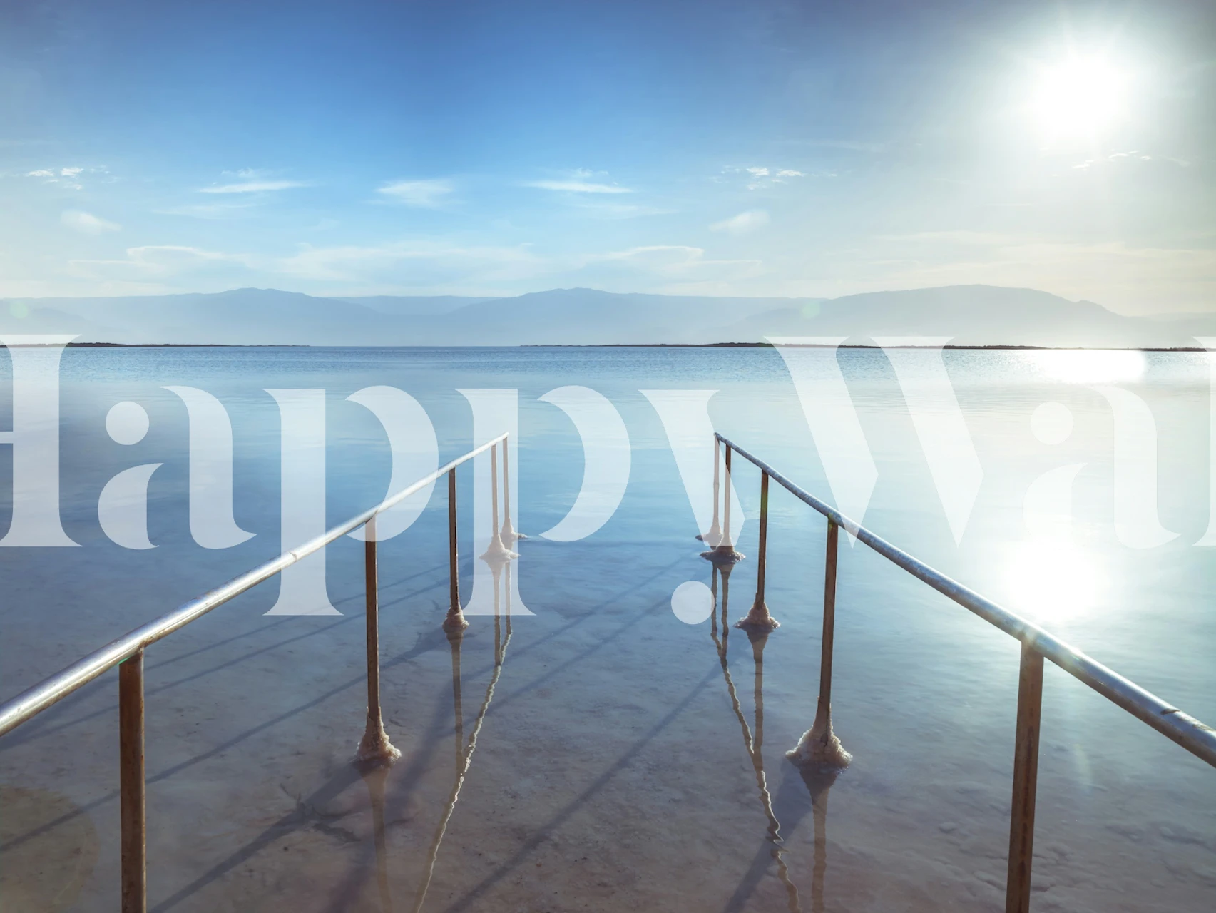 Wallpaper of pier on the Dead Sea