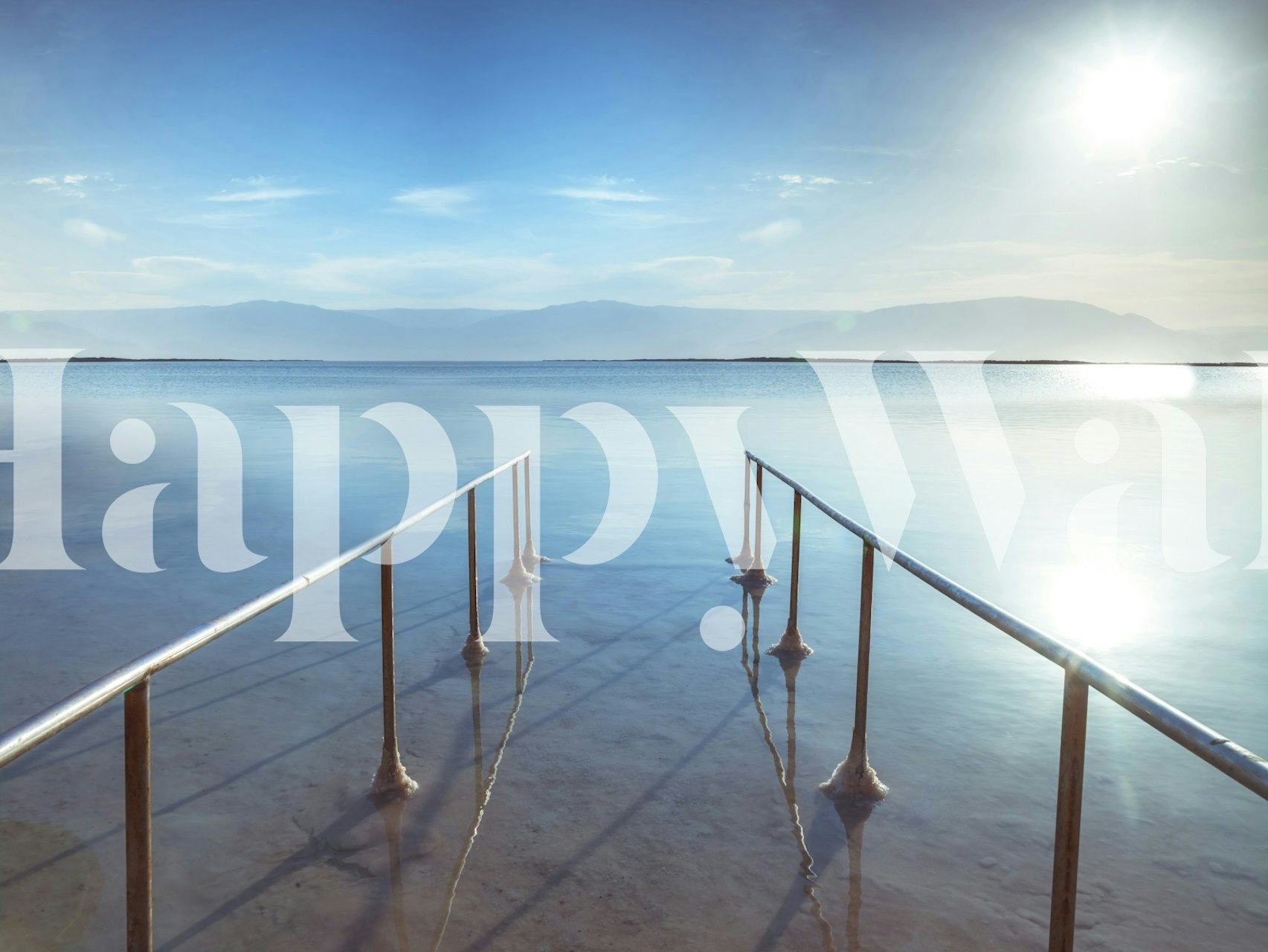 Wallpaper of pier on the Dead Sea