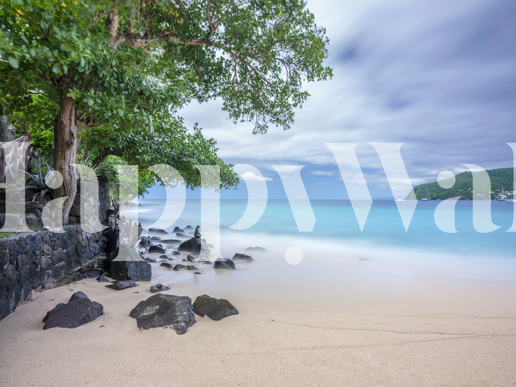 Papel pintado St Vincent beach en una habitación