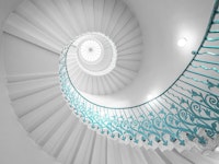 Teal Staircase Symphony wallpaper