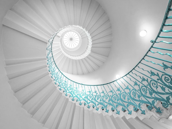 Teal Staircase Symphony