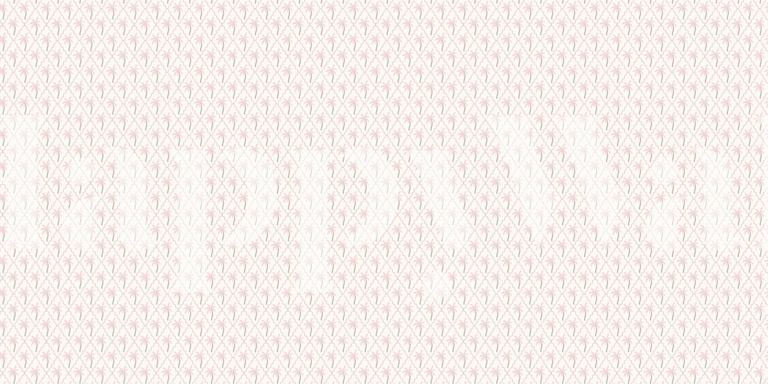 Soft pink scalloped diamonds with palms wallpaper