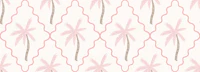 Scalloped diamonds with palms - soft pink tapetit