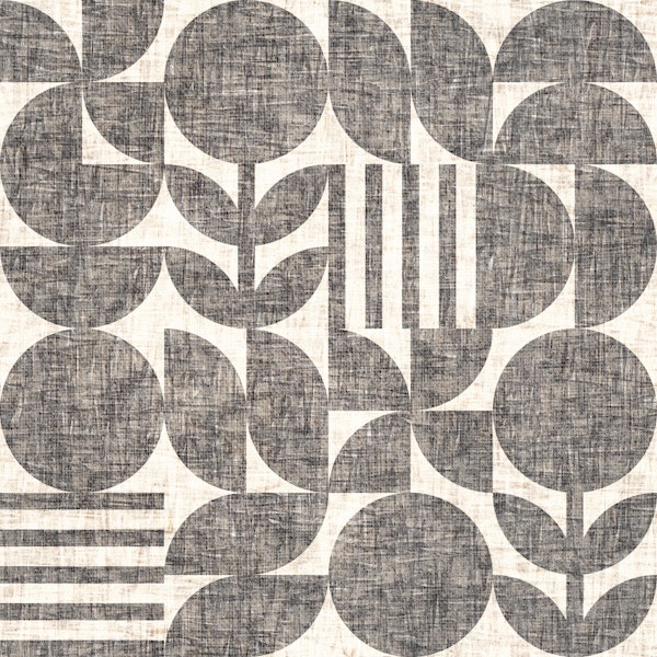 Scandi Texture Block Print Neutral Boho Grey