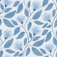 Serene Azure Blooms tapet