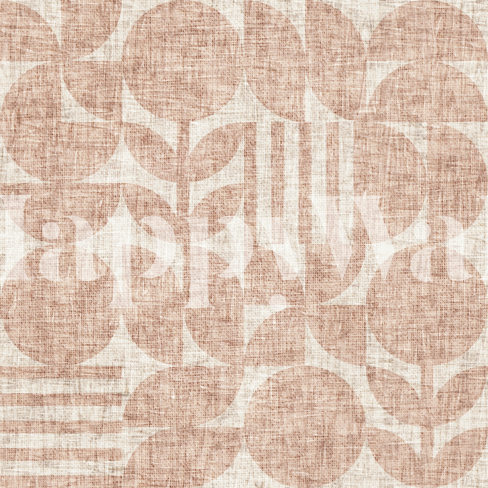 Scandi Block Print Wallpaper in Dusty Pink