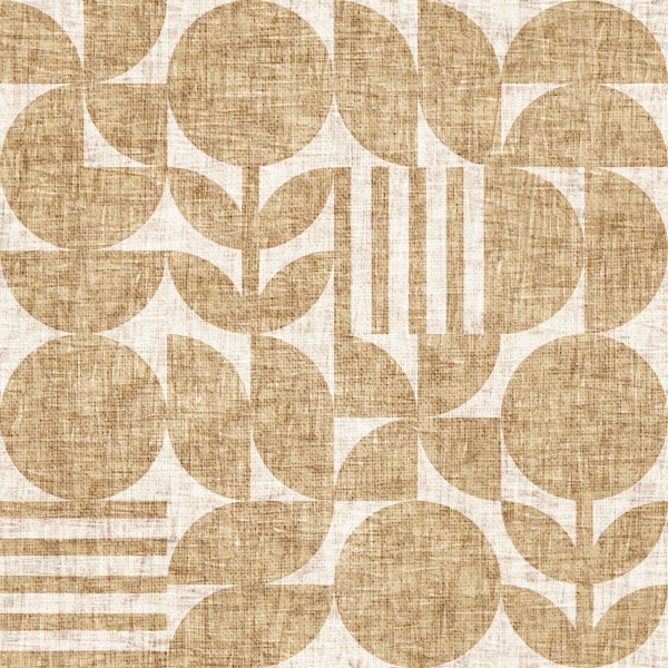 Scandi Texture Block Print Neutral Boho Gold