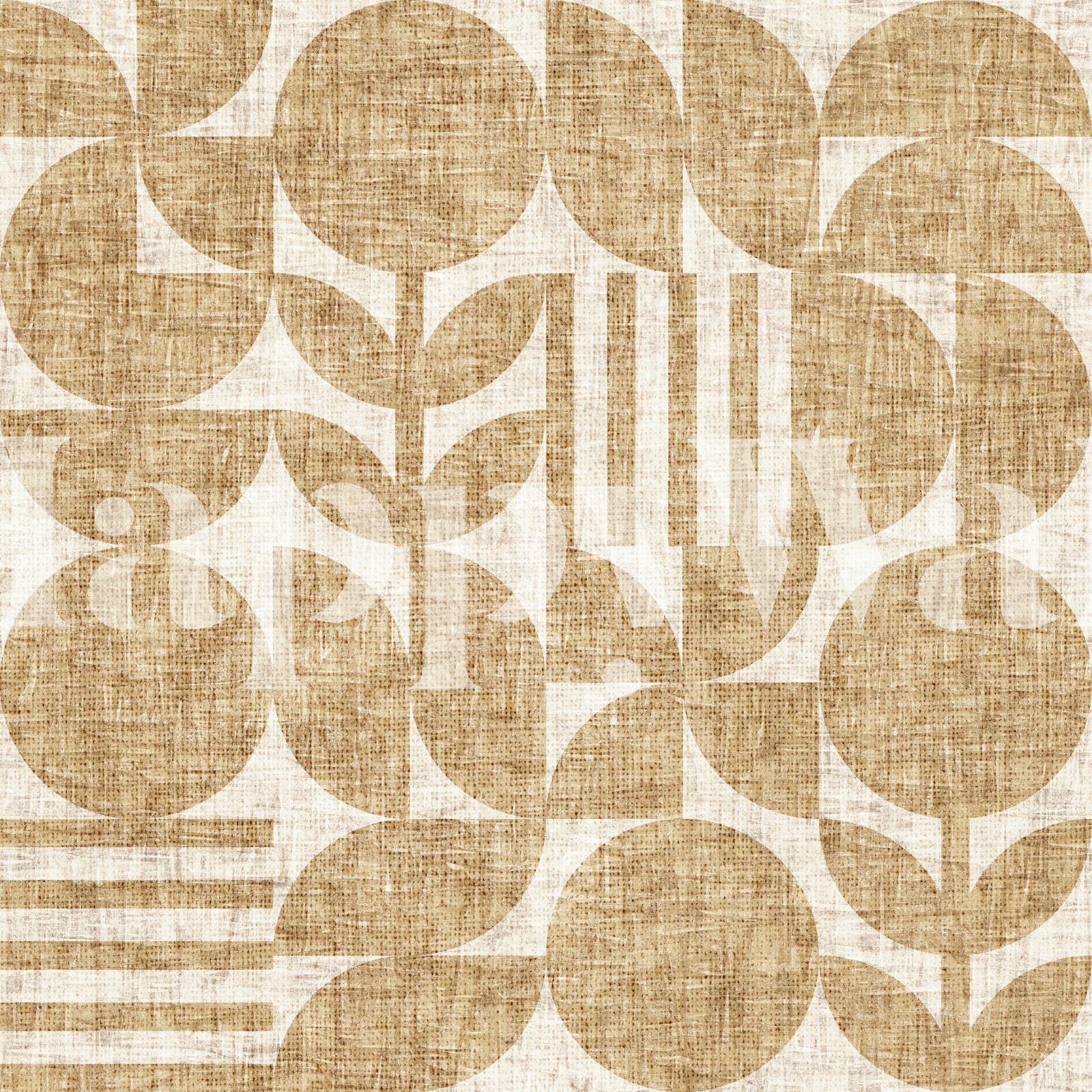 Scandi Texture Block Print Neutral Boho Gold Behang - Scandi Textuur Blokprint Neutraal Boho Goud Behang