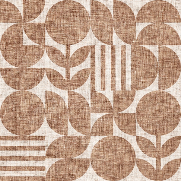 Scandi Texture Block Print Neutral Boho Brown