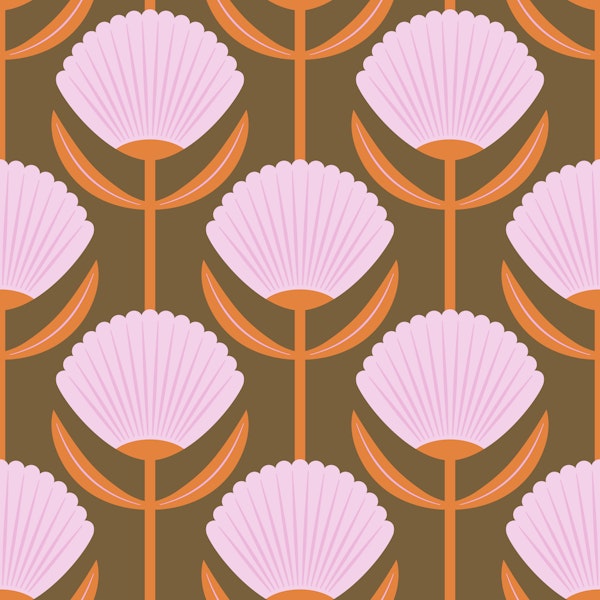 Midcentury Aliums Repeat Pattern