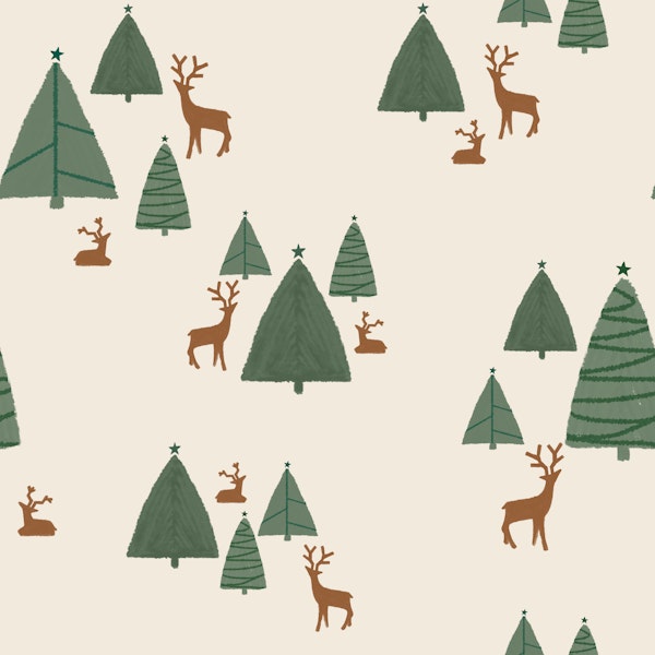 Simple Nordic Christmas Trees & Reindeer