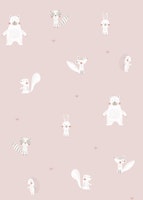 Sweet Forest Friends pink ταπετσαρία