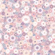 Daisy Ditsy - white and lilac on pink - small