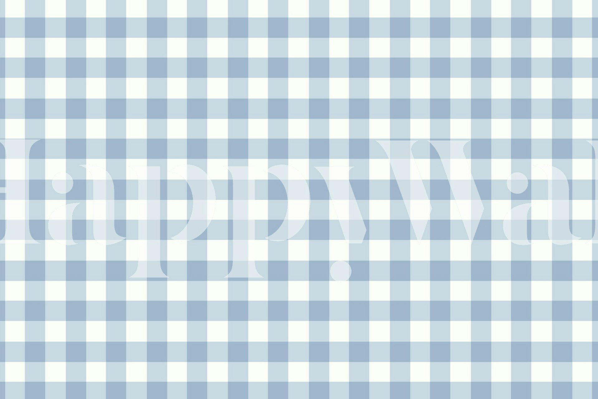 Blue gingham checkered pattern wallpaper