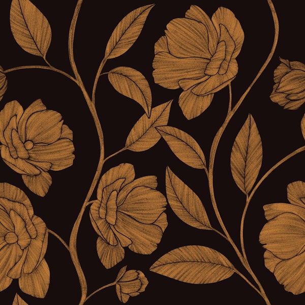 Gold and black peonies