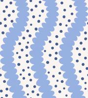 Squiggly Wiggly lines - blue tapet