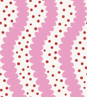 Squiggly Wiggly lines - pink tapet