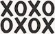 xoxo - charcoal and cream