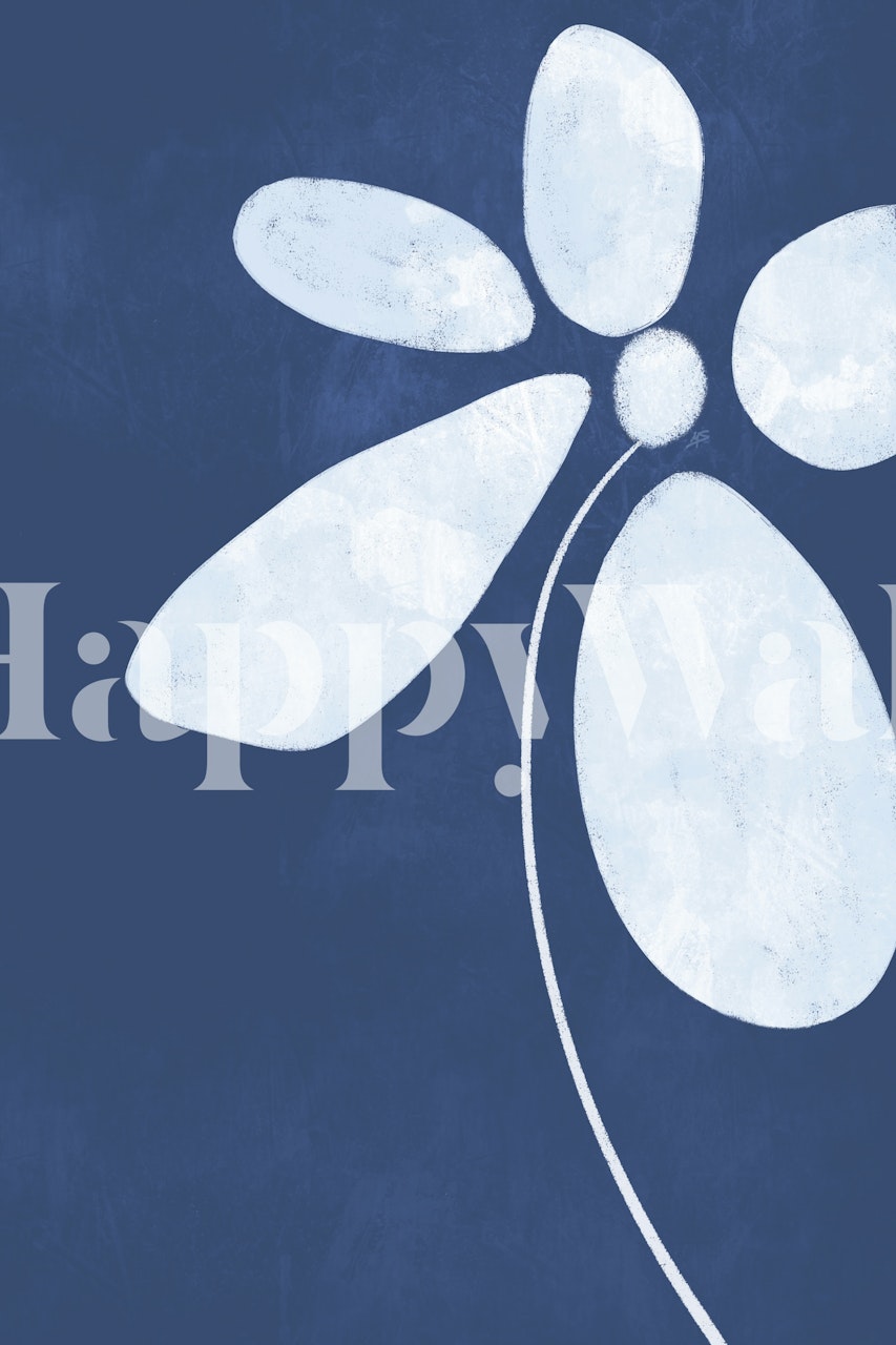 Midnight Blossom ινδικό λουλουδάτο ταπετσαρία σε ένα δωμάτιο