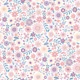 Daisy Ditsy - Pink and Lilac on white - Large