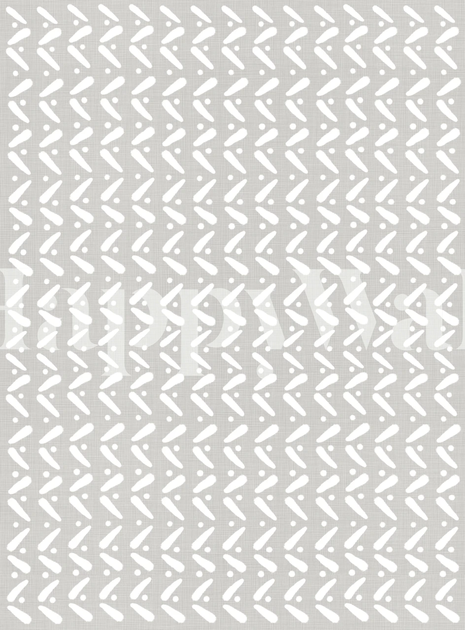 Papel pintado Mud Cloth Arrows Dots 1 en una habitación