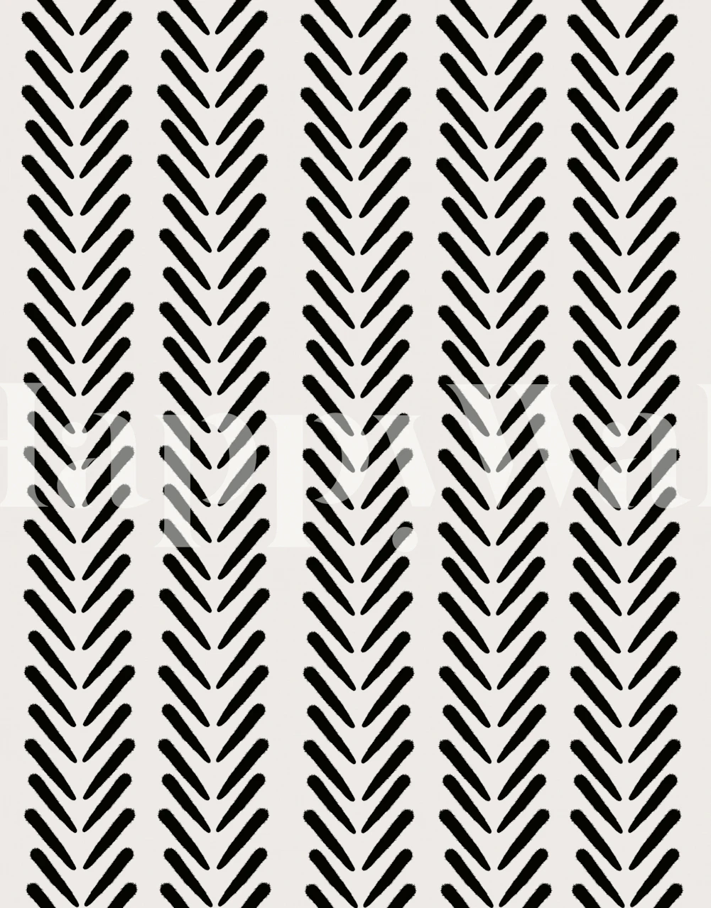 Monochromatic mud cloth pattern with arrow design wall mural