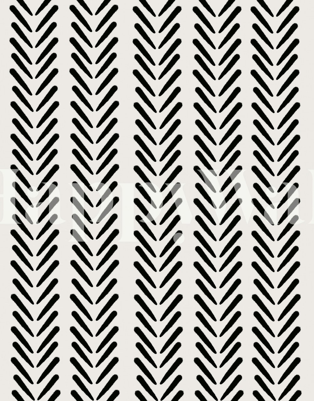 Monochromatic mud cloth pattern with arrow design wall mural