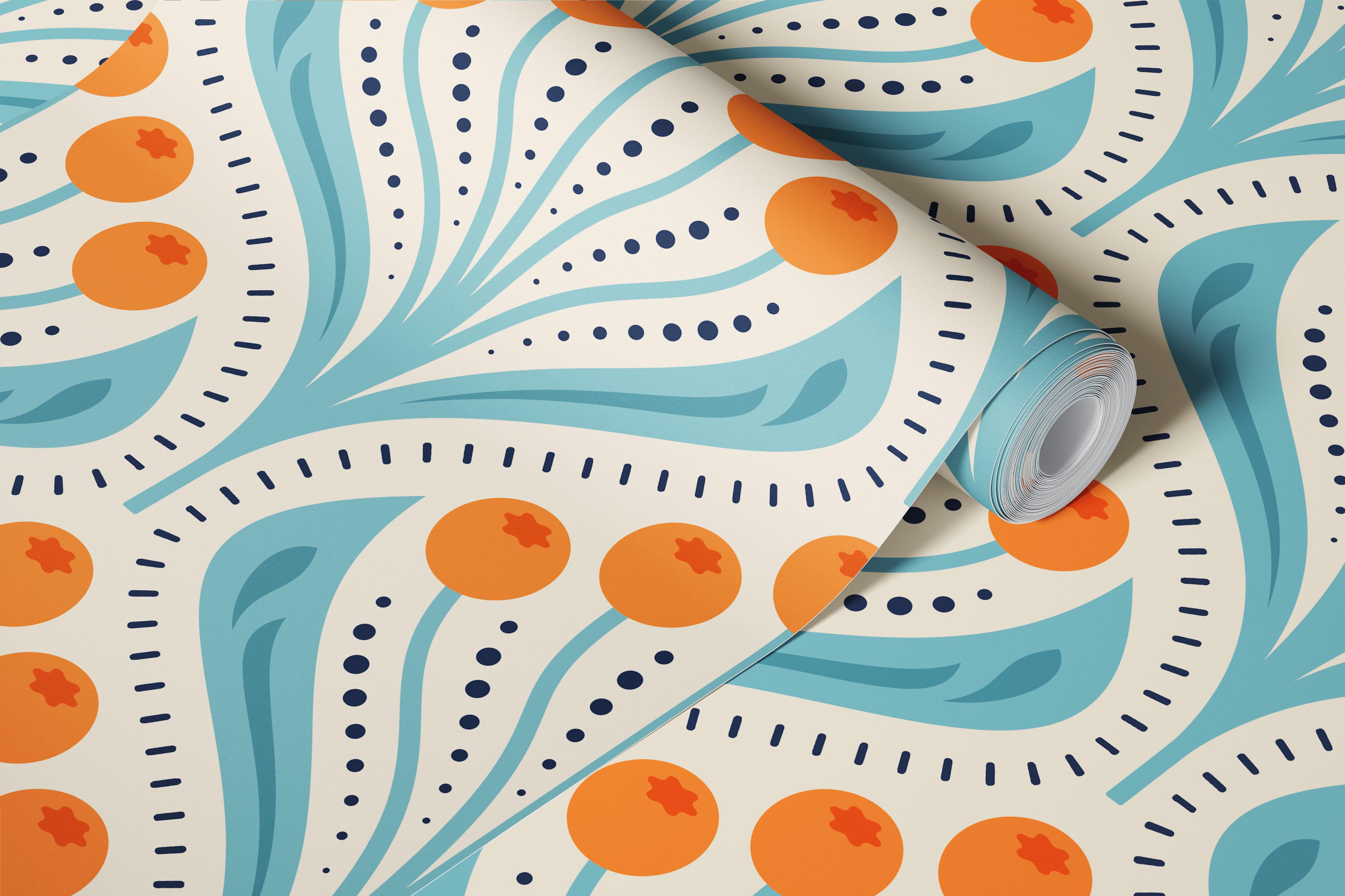 Vintage Berry Delight wallpaper in a room setting