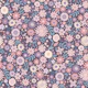 Daisy Ditsy - Pink and Lilac on plum -Med