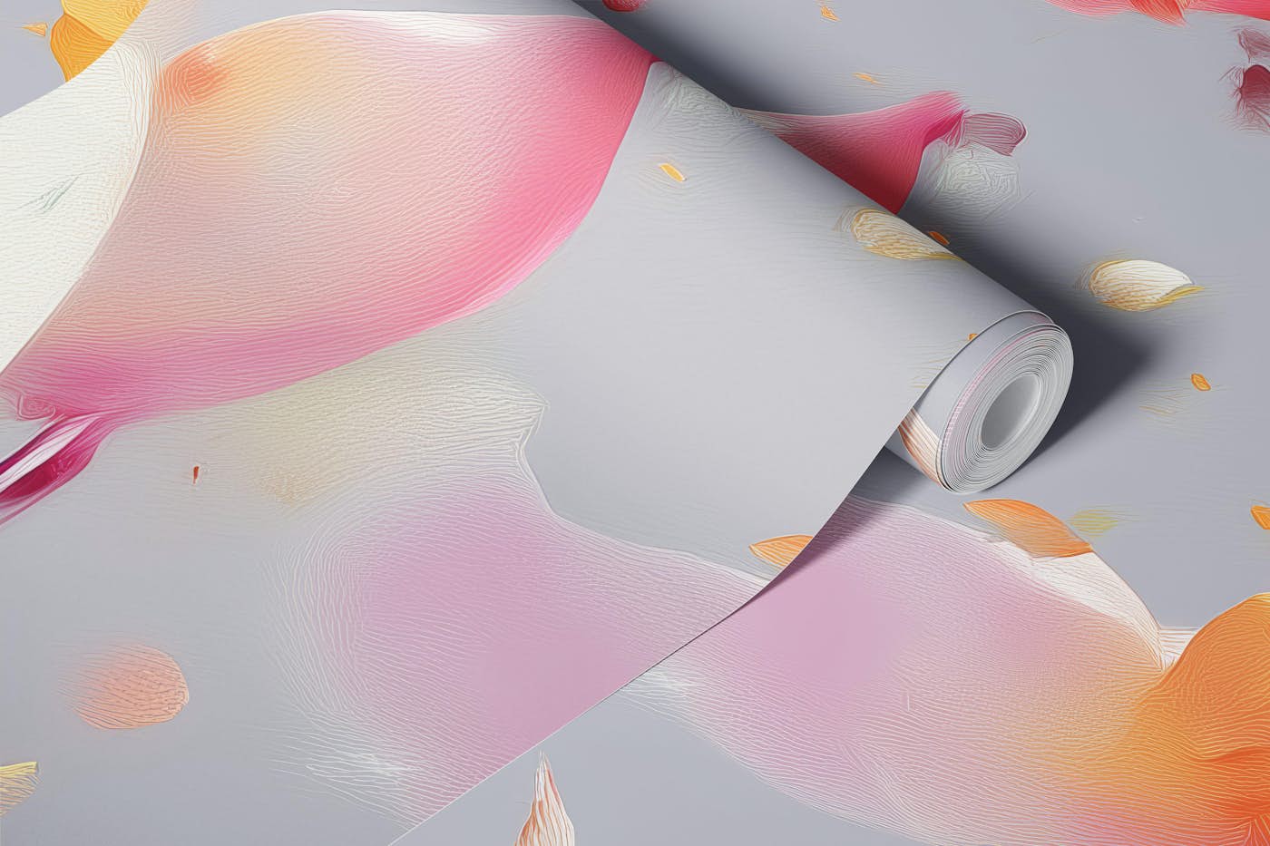 Vibrant Orchid Blooms - Hawaiian Abstract wallpaper roll