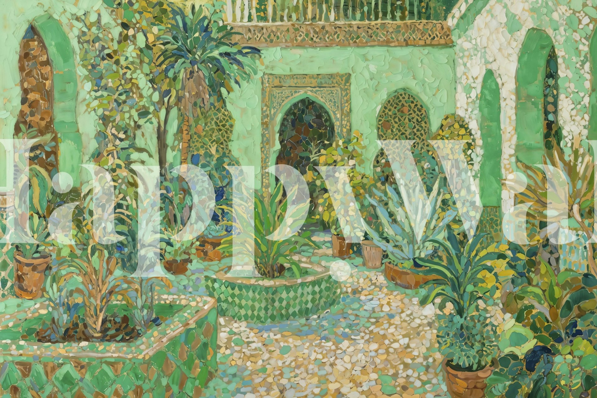 Papier peint Tropical Oasis Retreat dans une pièce