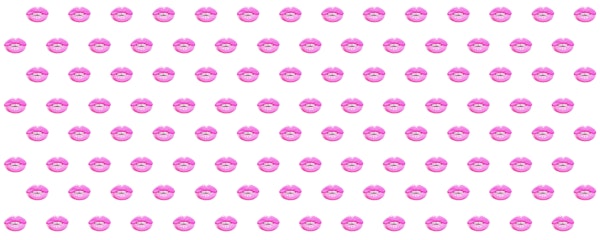 Pink Lips on White